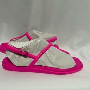 Crocs Womens Miami Thong Flip Slig Back Pink Sz 10 New